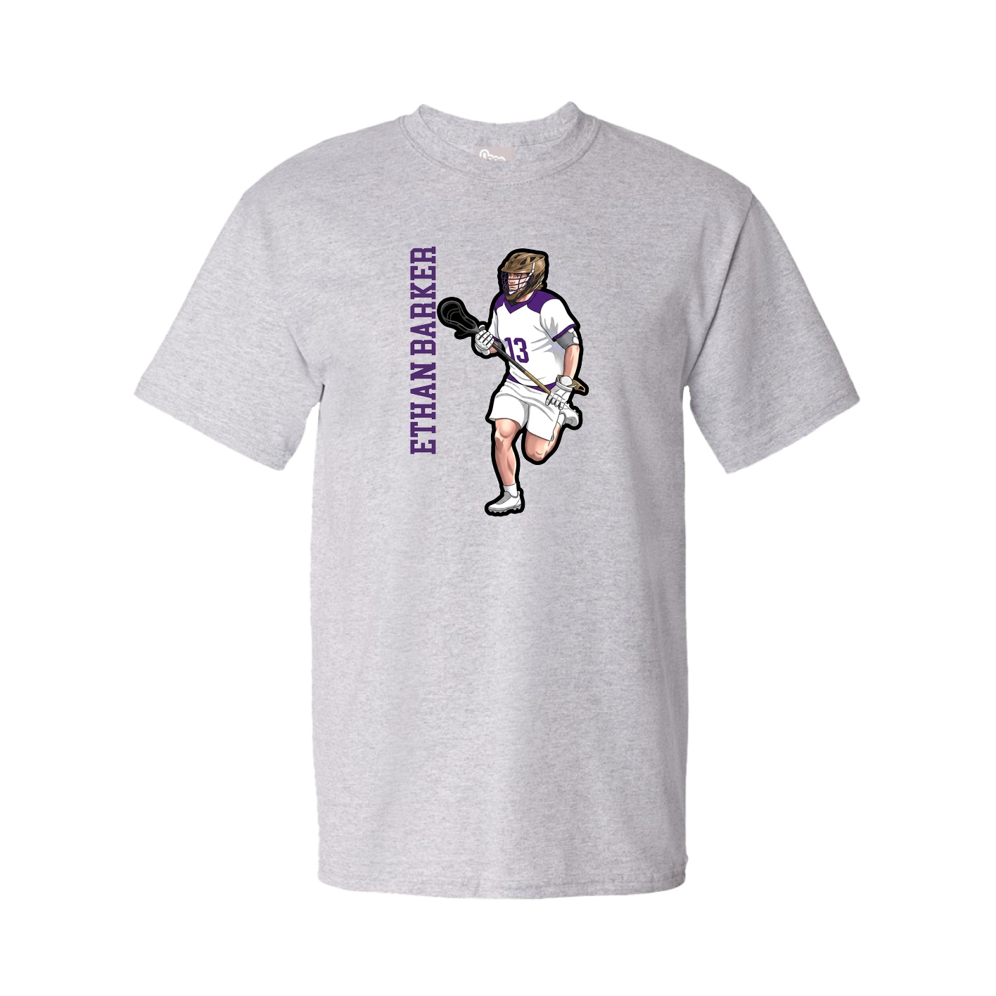 Tee — Name Vertical in Grey