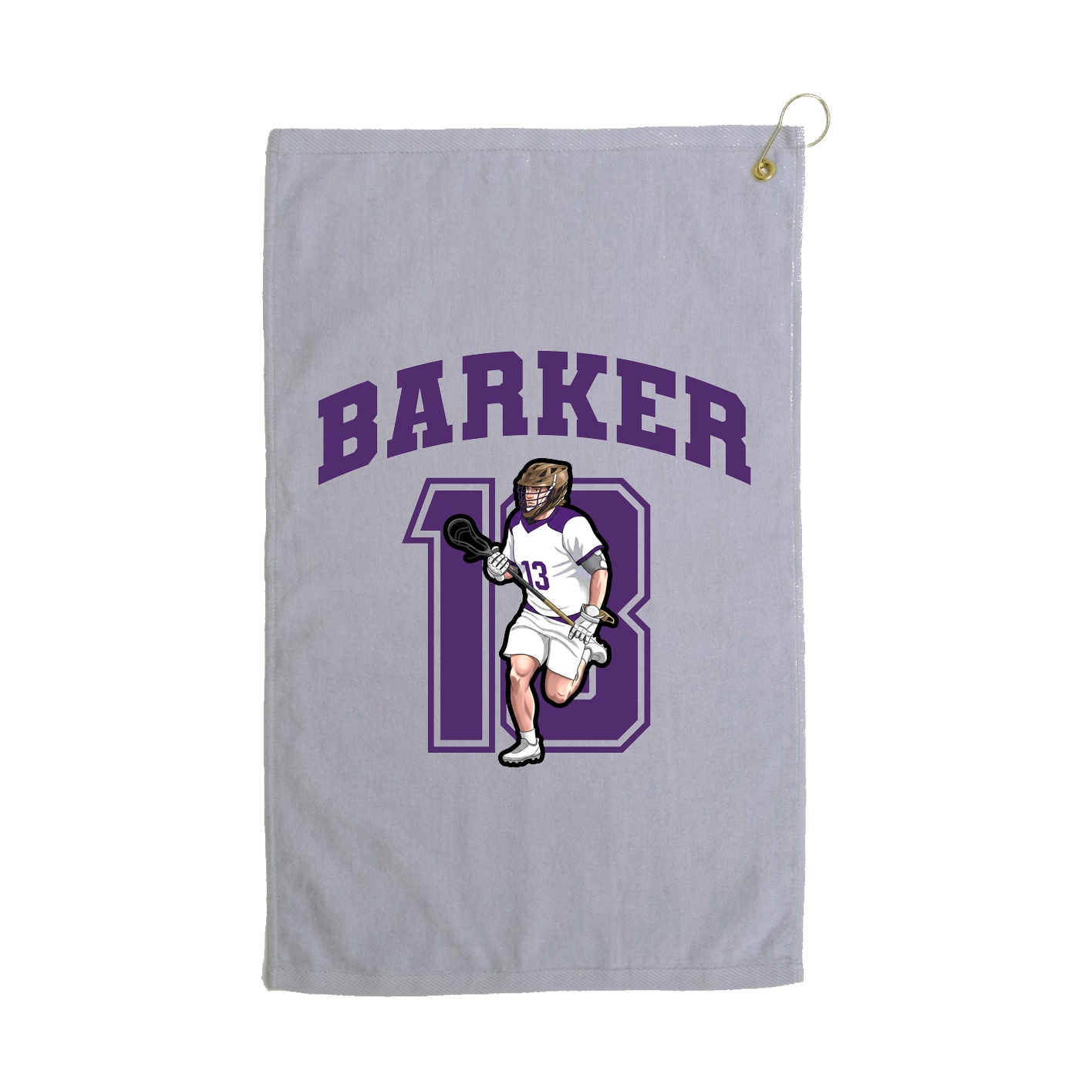 Golf Towel — Number in Grey