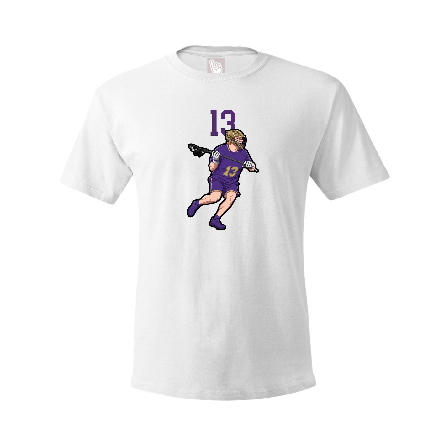 Youth Tee — Number Top in White