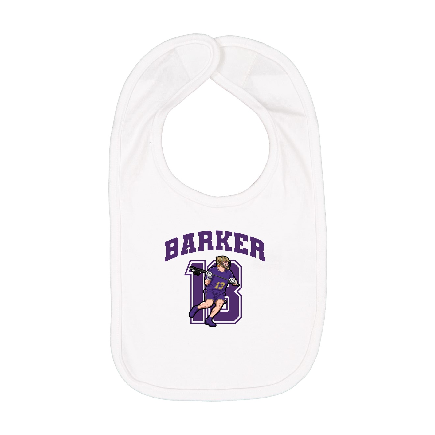 Infant Bib — Number in White