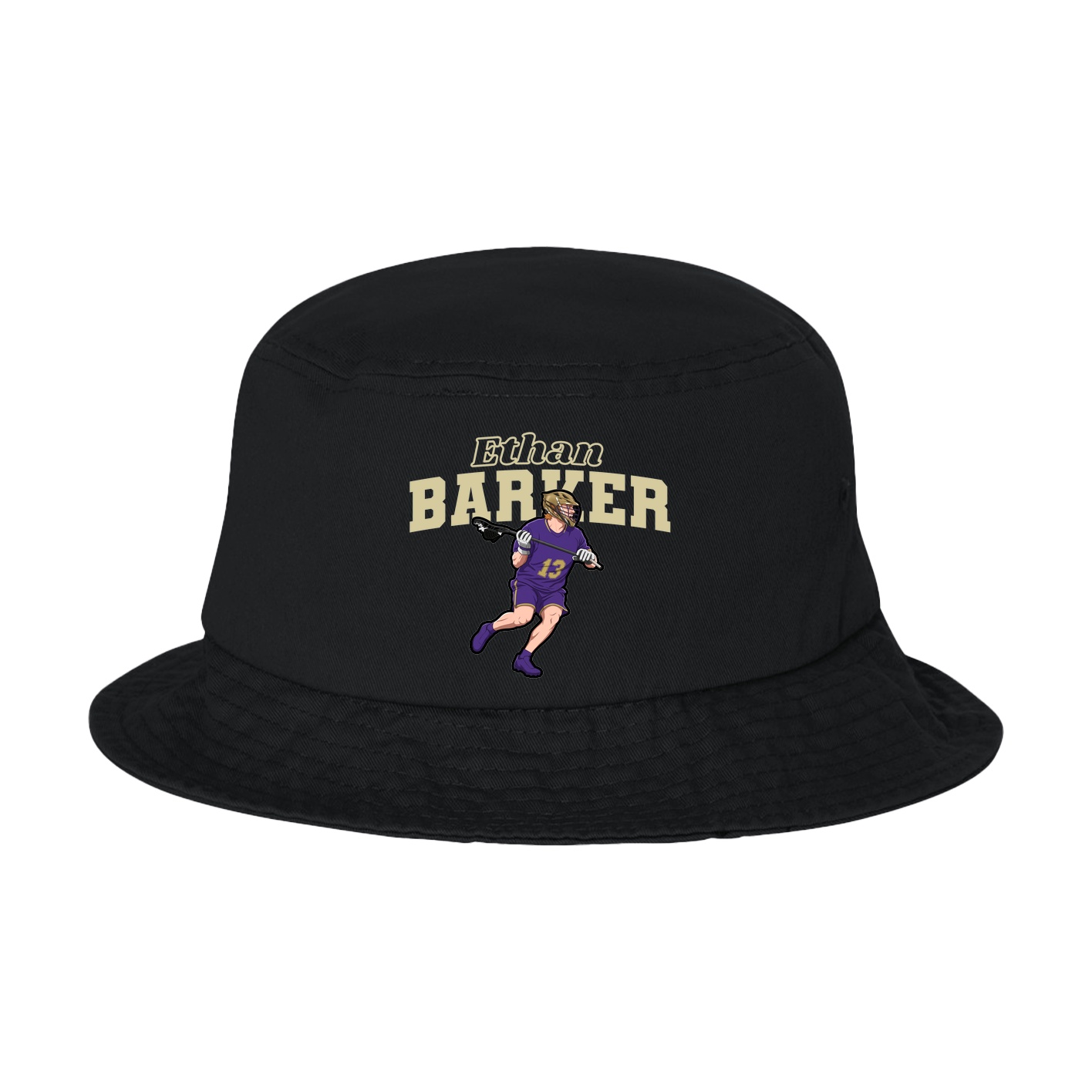 Bucket Cap — Name Arch in Black