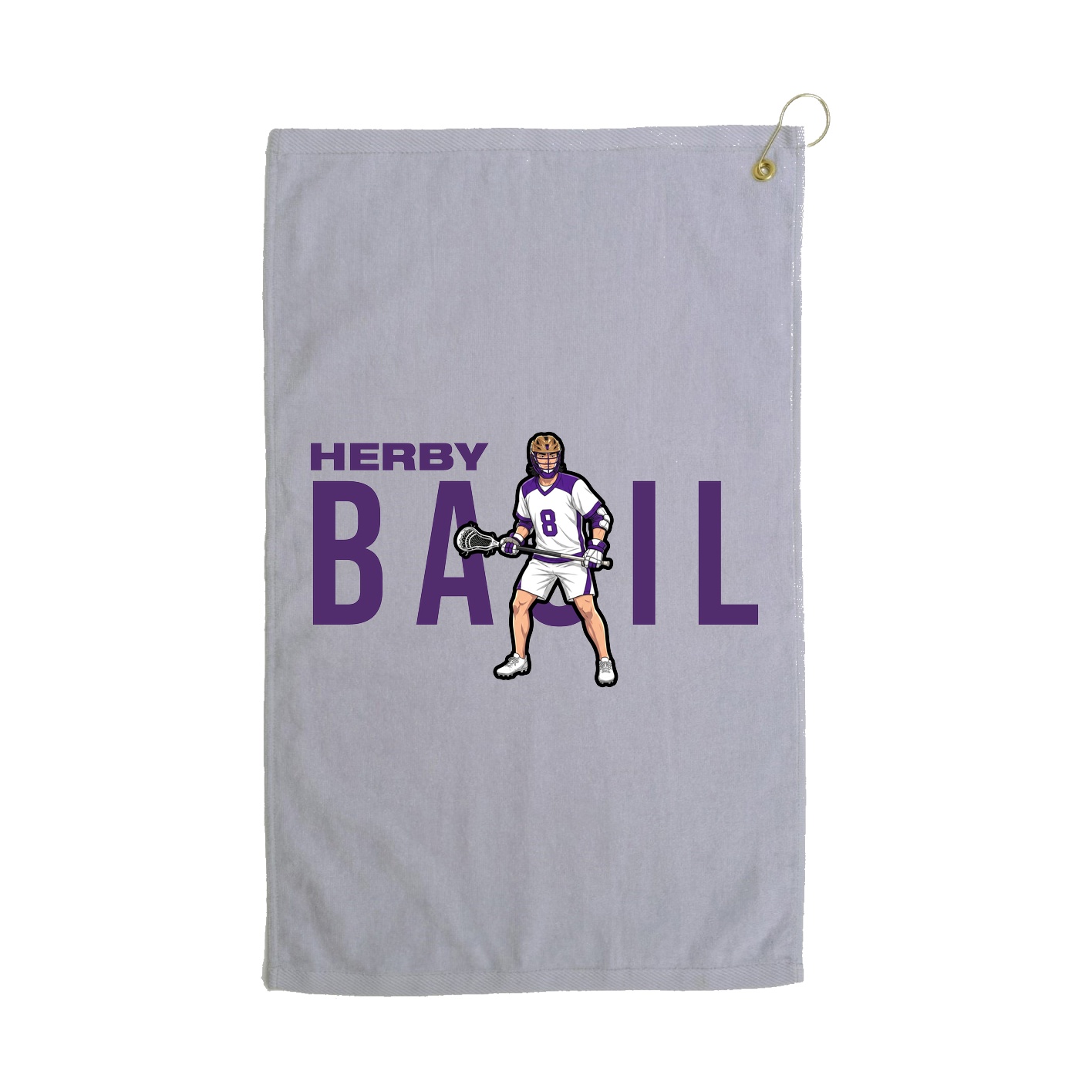 Golf Towel — Player Name in Grey