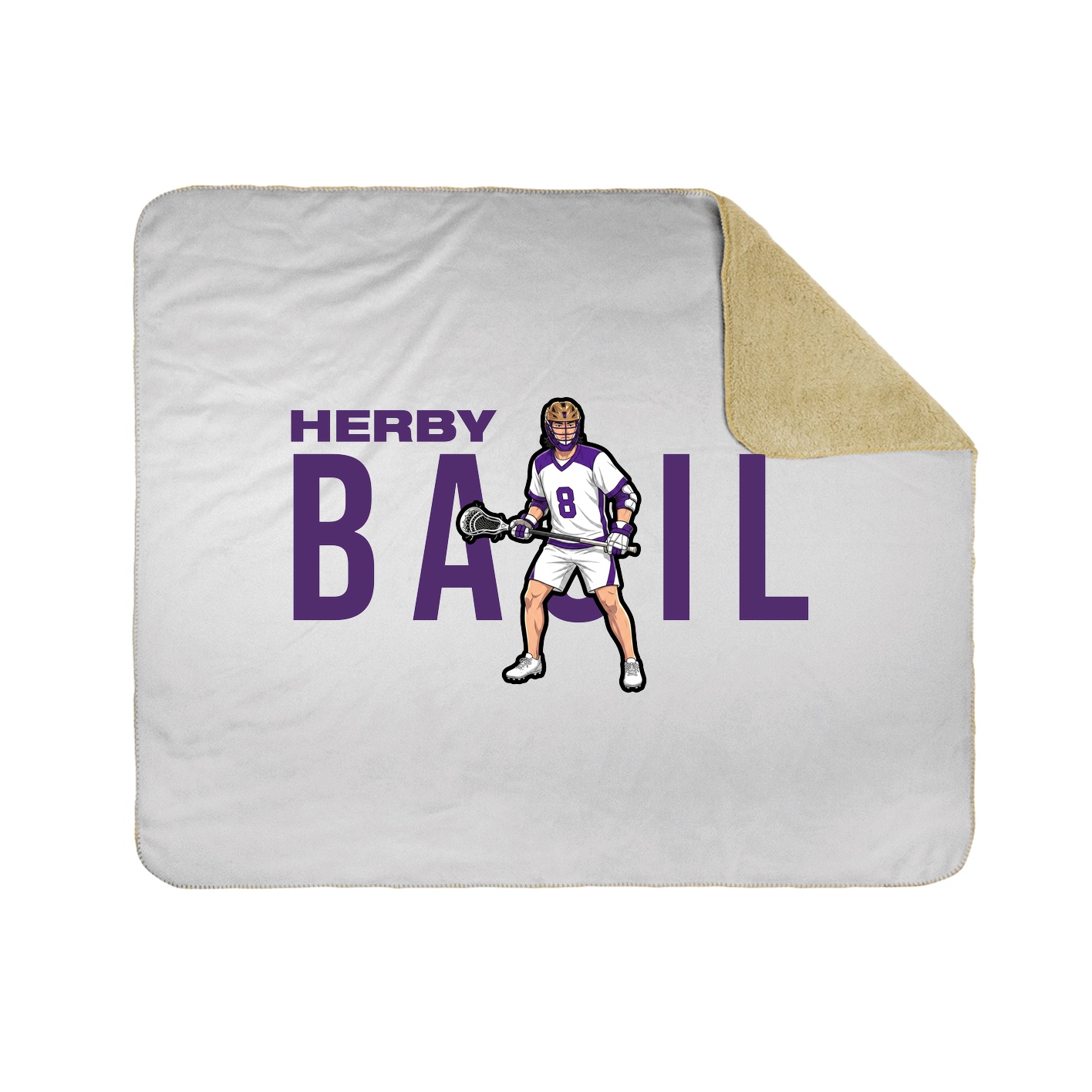 Throw Blanket — Player Name in White
