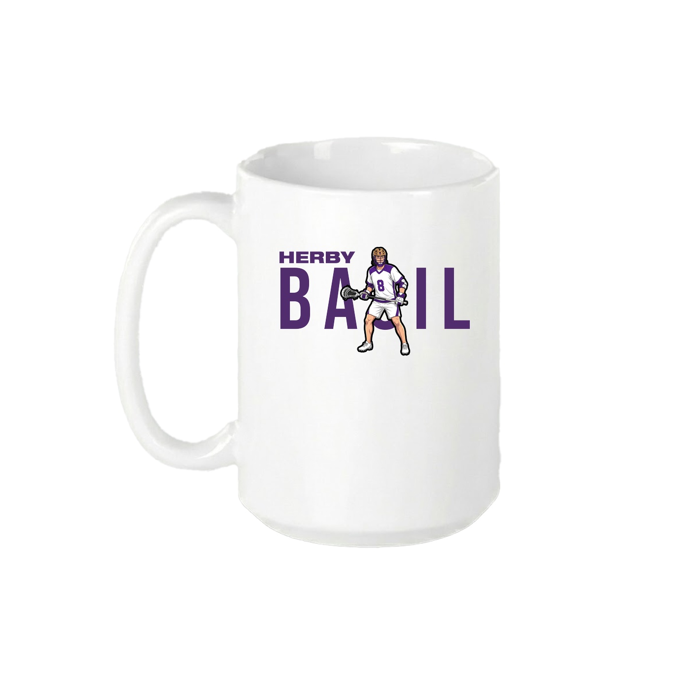 15oz Coffee Mug — Player Name in White