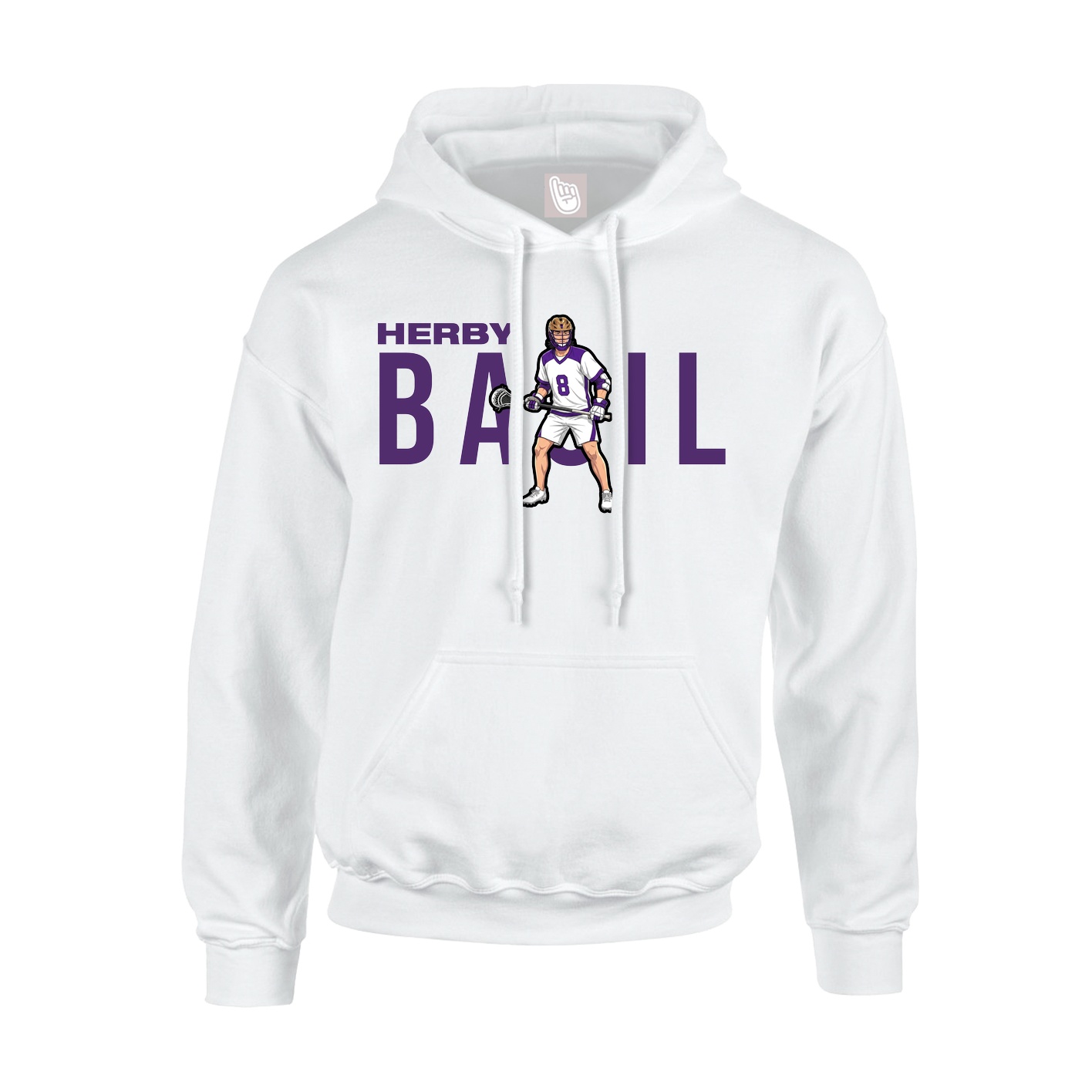 Youth Hoodie — Player Name in White