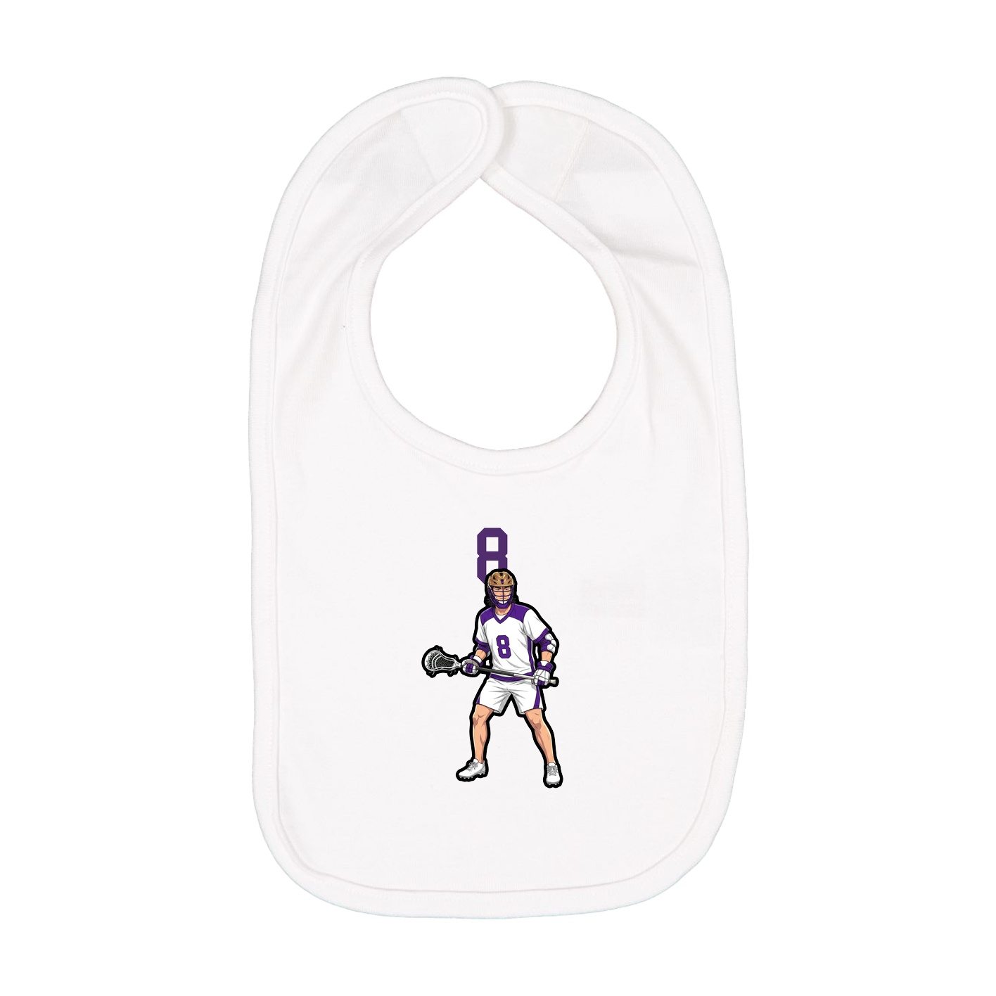 Infant Bib — Number Top in White