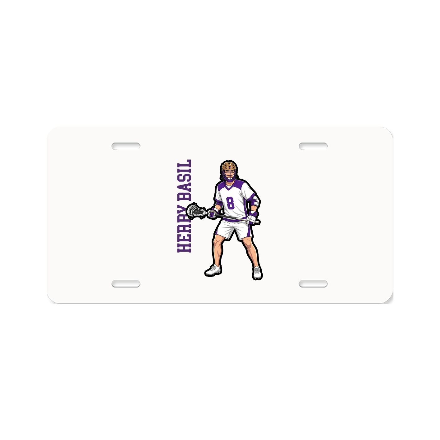 License Plate — Name Vertical in Classic