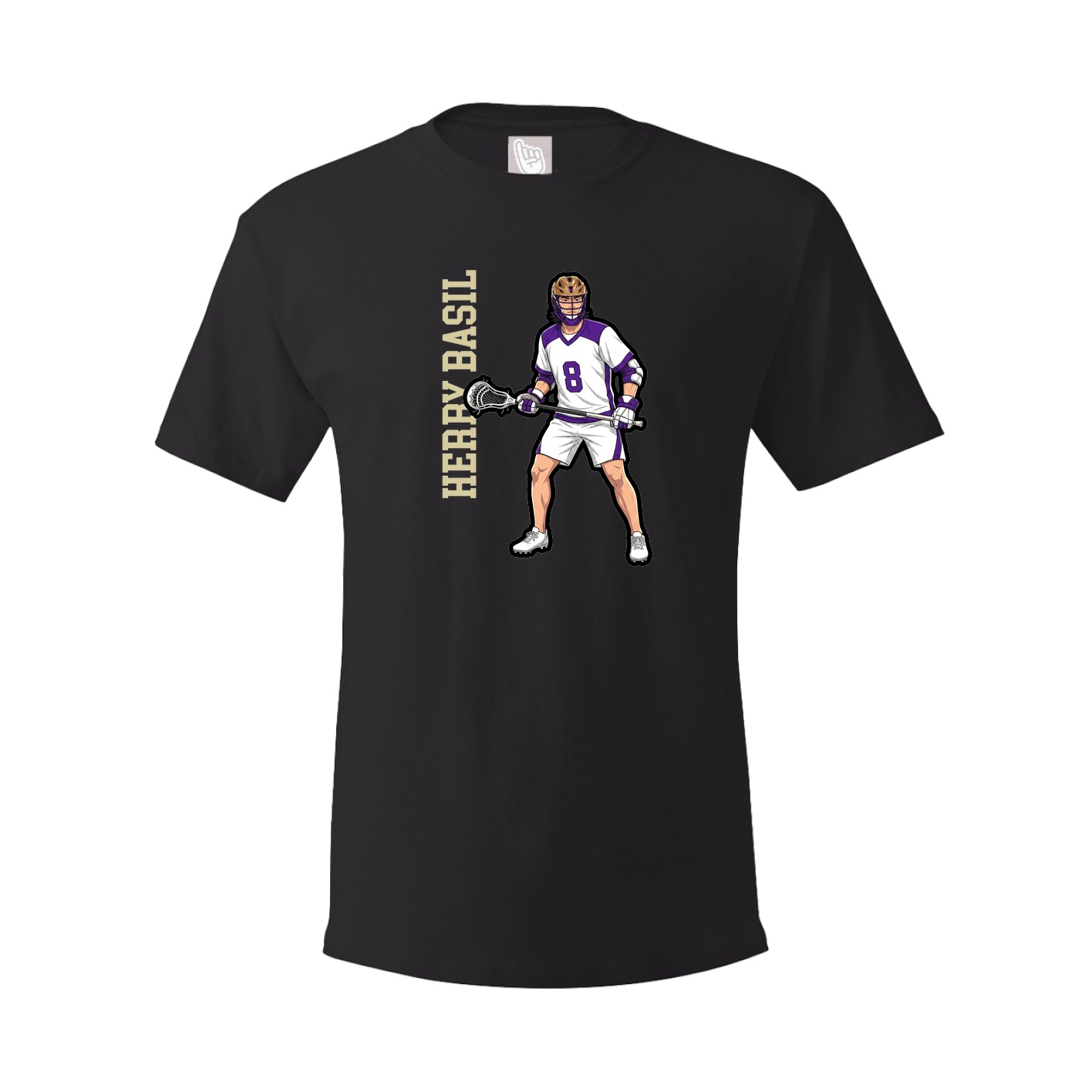 Tee — Name Vertical in Black