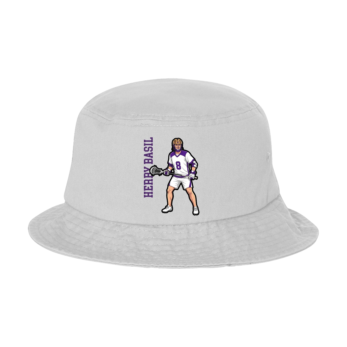 Bucket Cap — Name Vertical in White