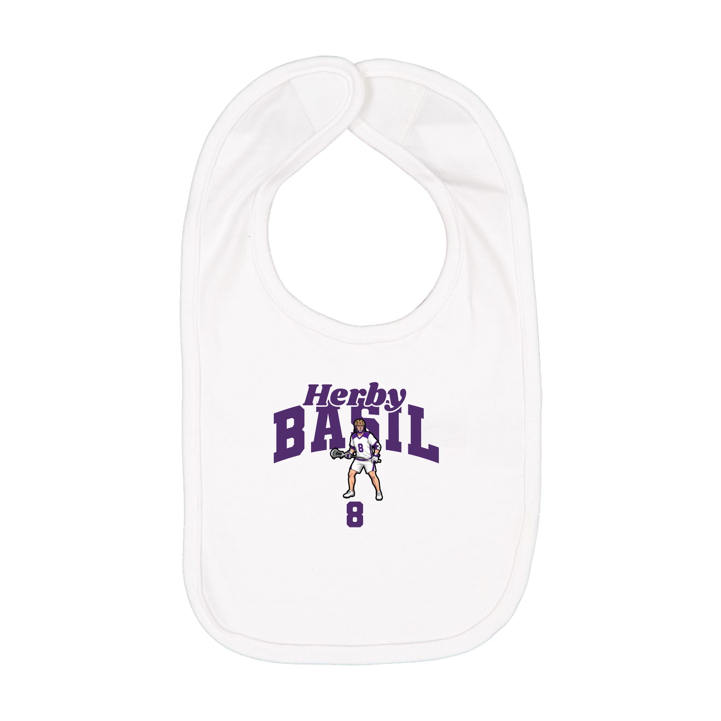 Infant Bib — Signature Arch in White