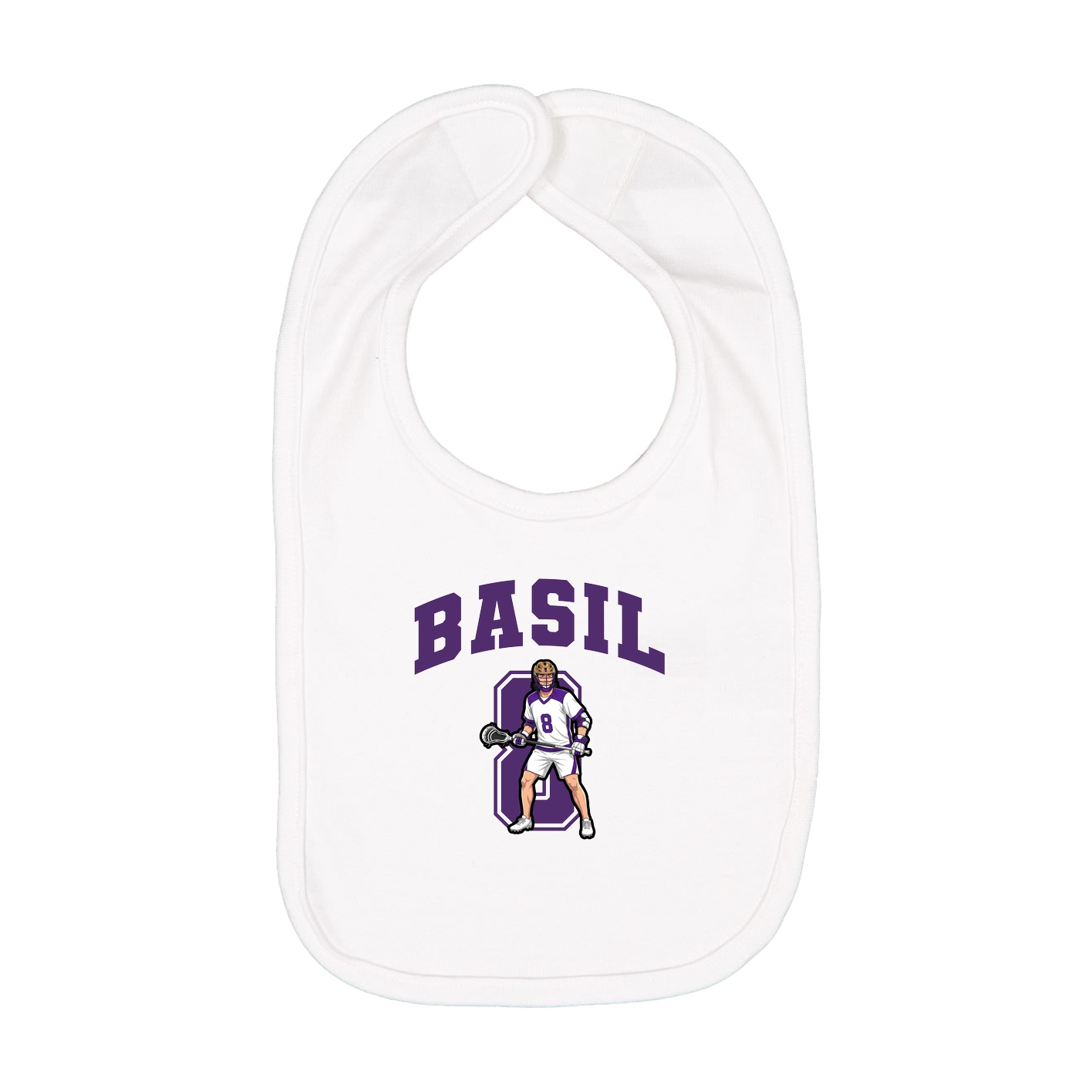 Infant Bib — Number in White