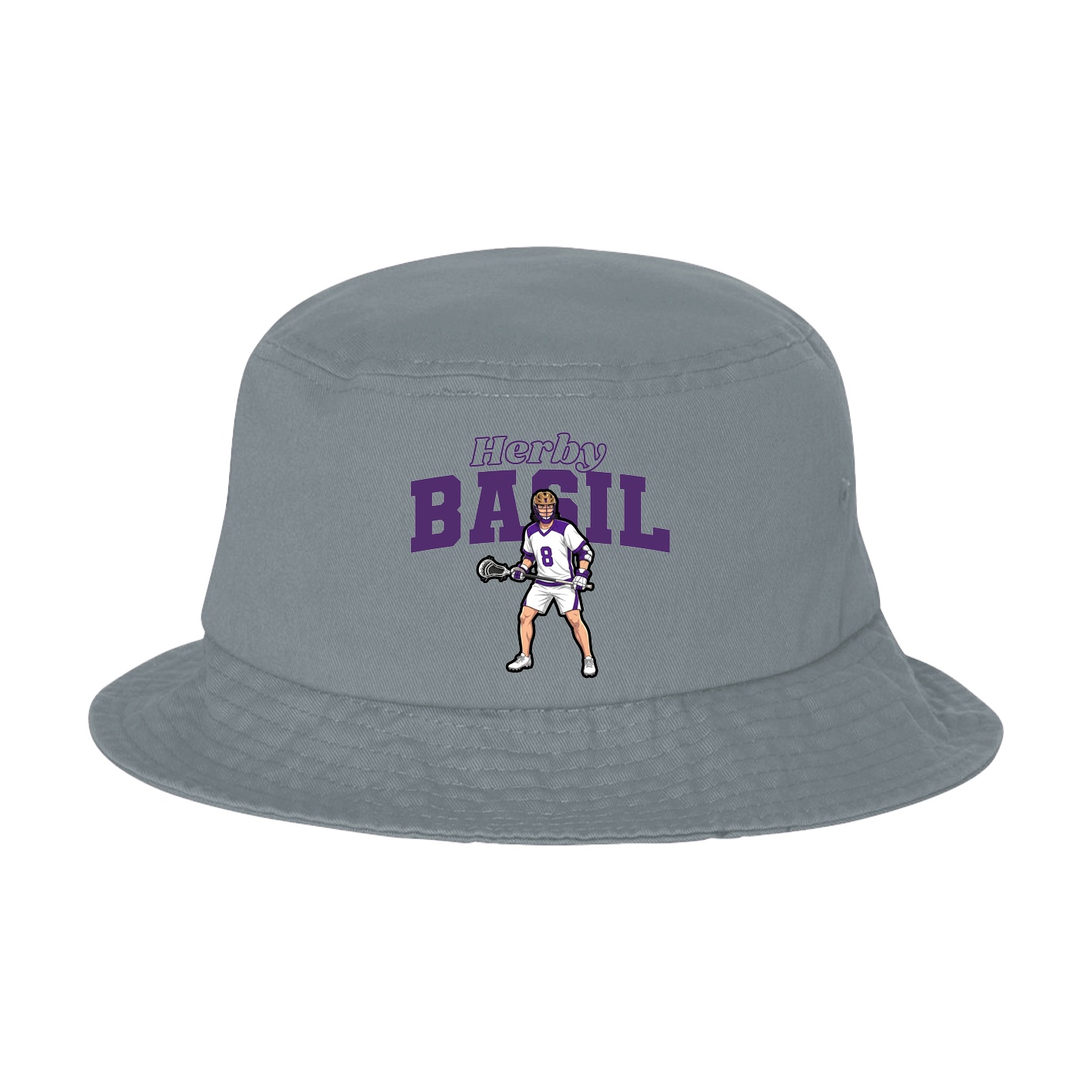 Bucket Cap — Name Arch in Grey