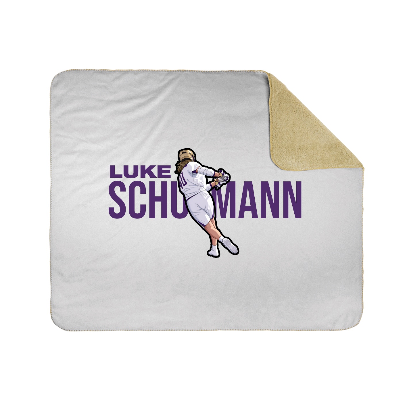 Throw Blanket — Player Name in White