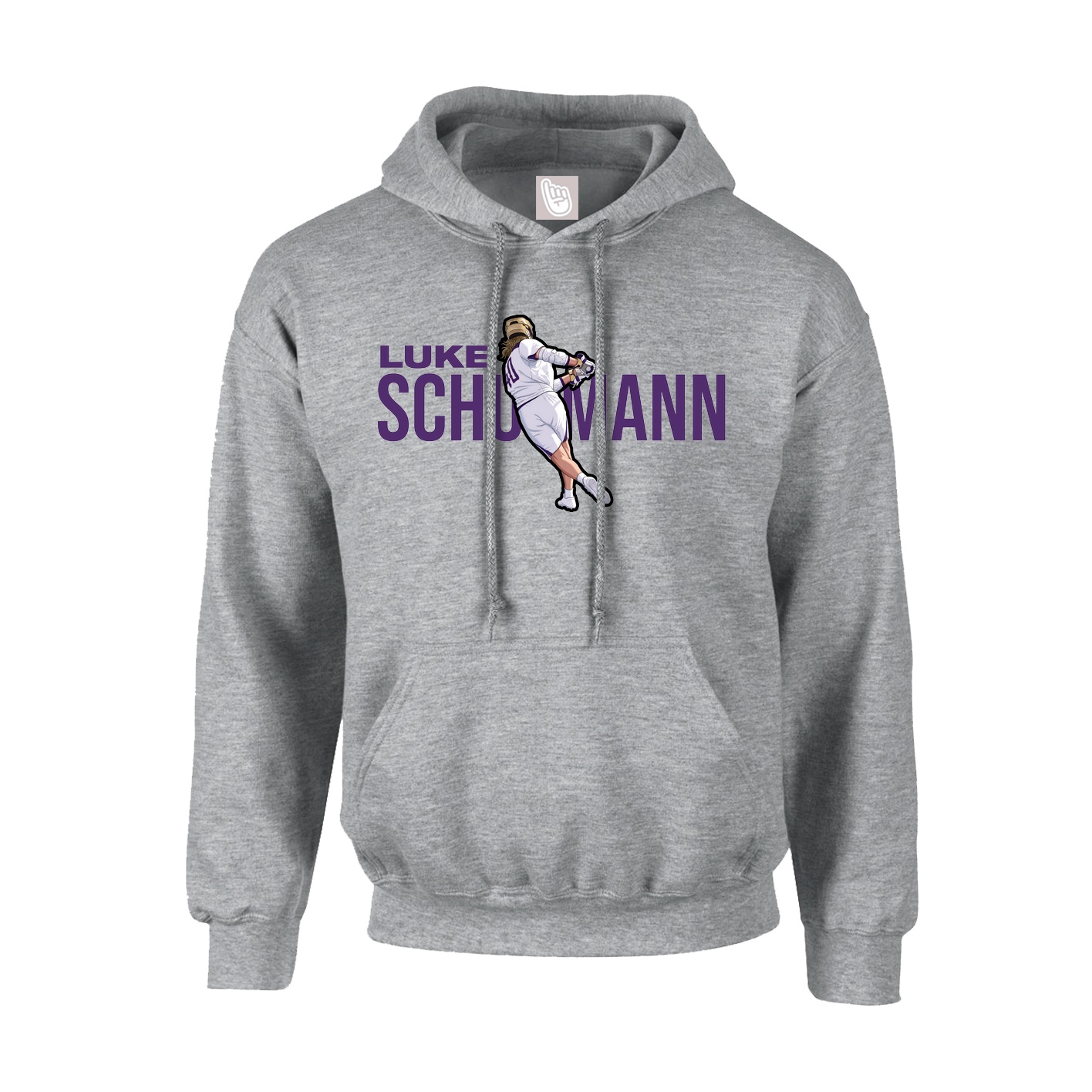 Hoodie — Player Name in Grey