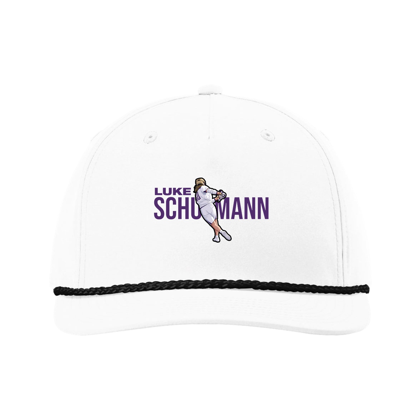 Five-Panel Classic Rope Cap — Player Name in White