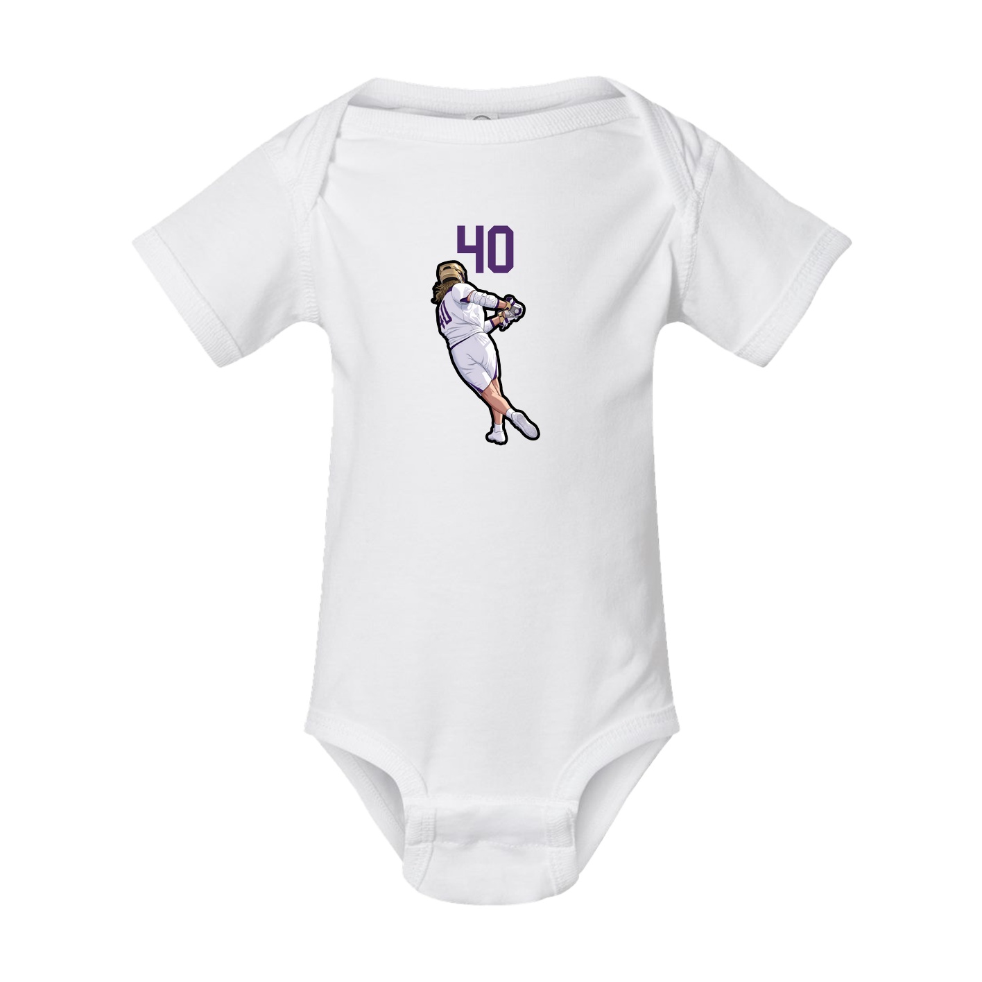 Baby Onesie — Number Top in White