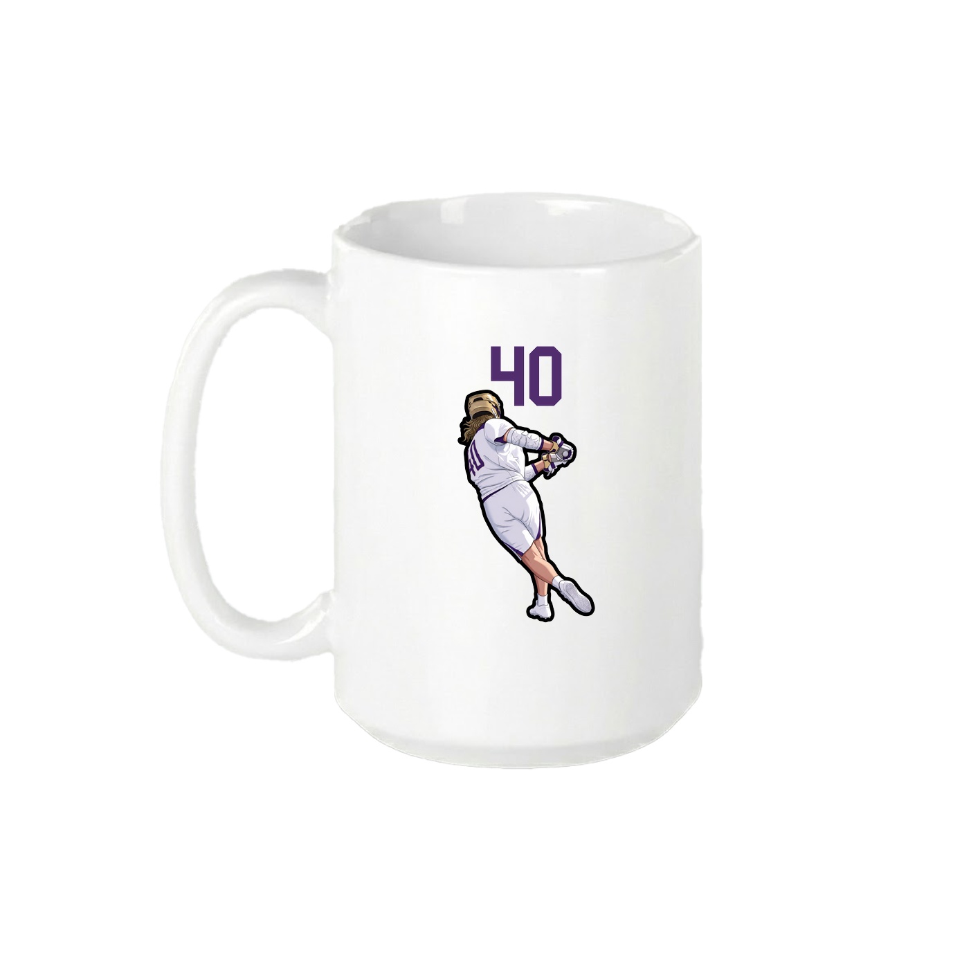 15oz Coffee Mug — Number Top in White