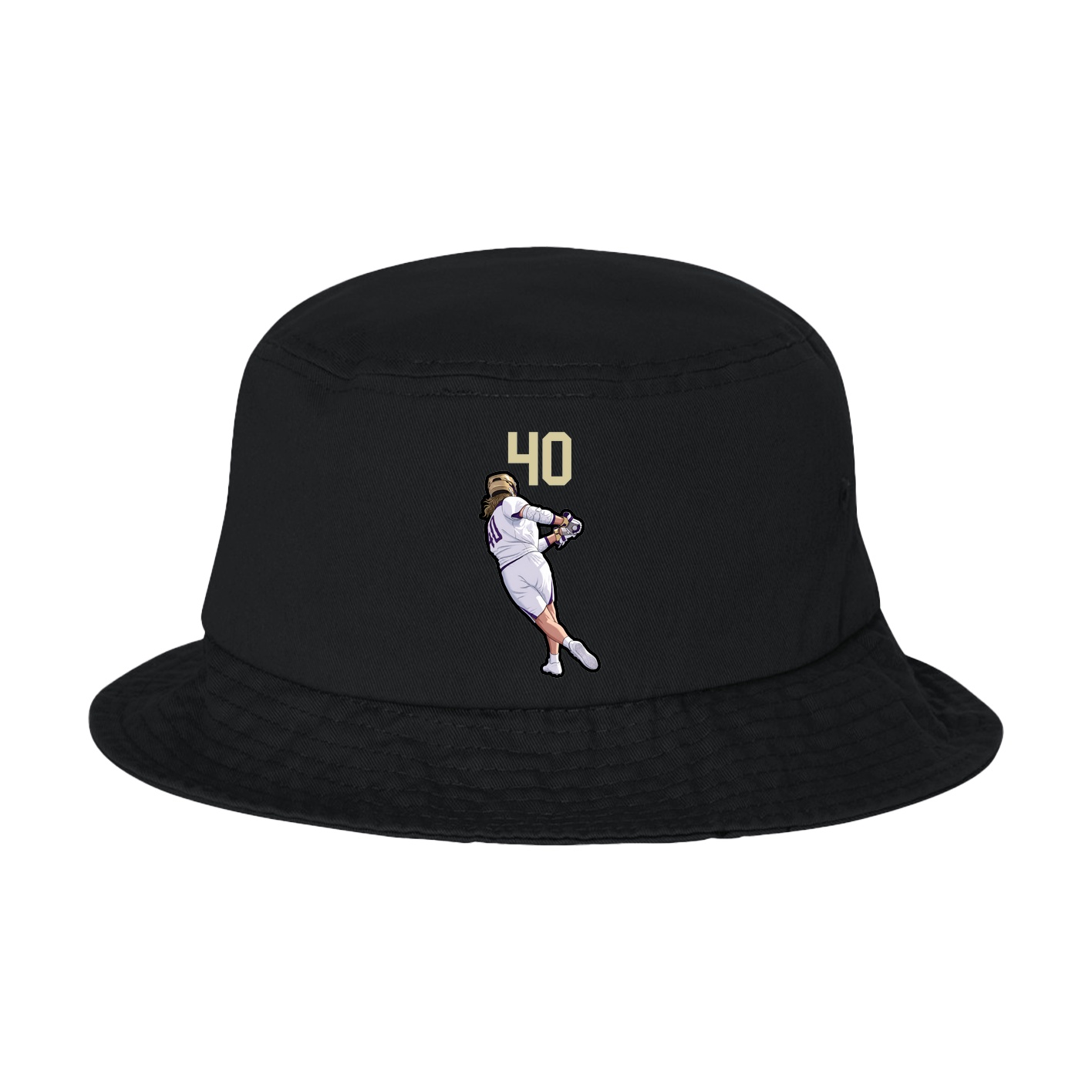 Bucket Cap — Number Top in Black