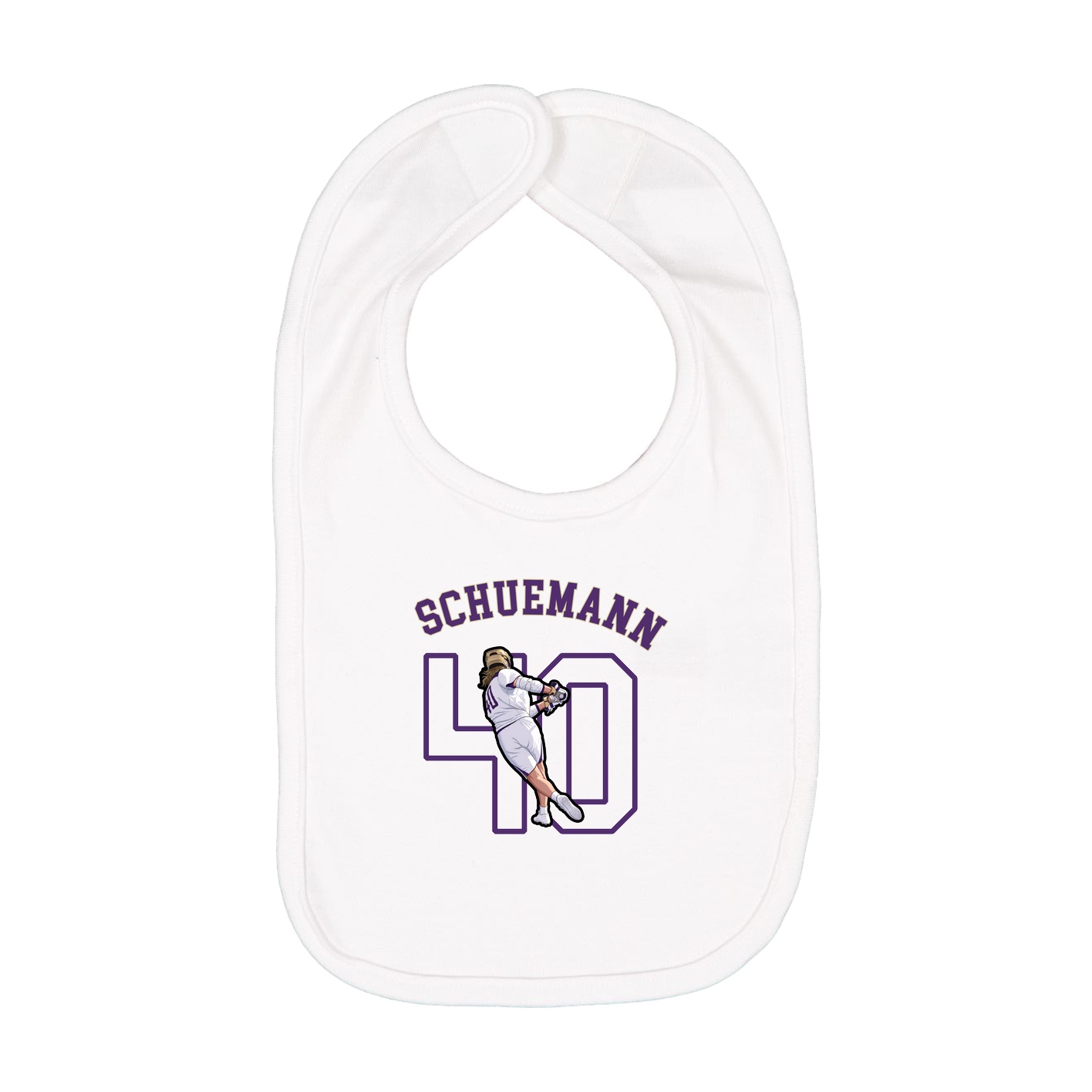 Infant Bib — Shirsey Arch in White