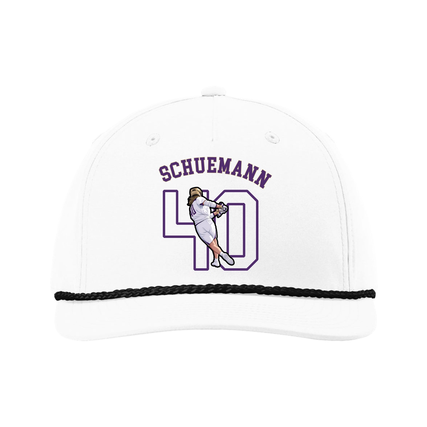 Five-Panel Classic Rope Cap — Shirsey Arch in White