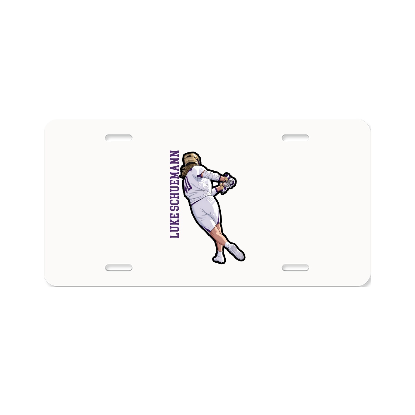 License Plate — Name Vertical in Classic