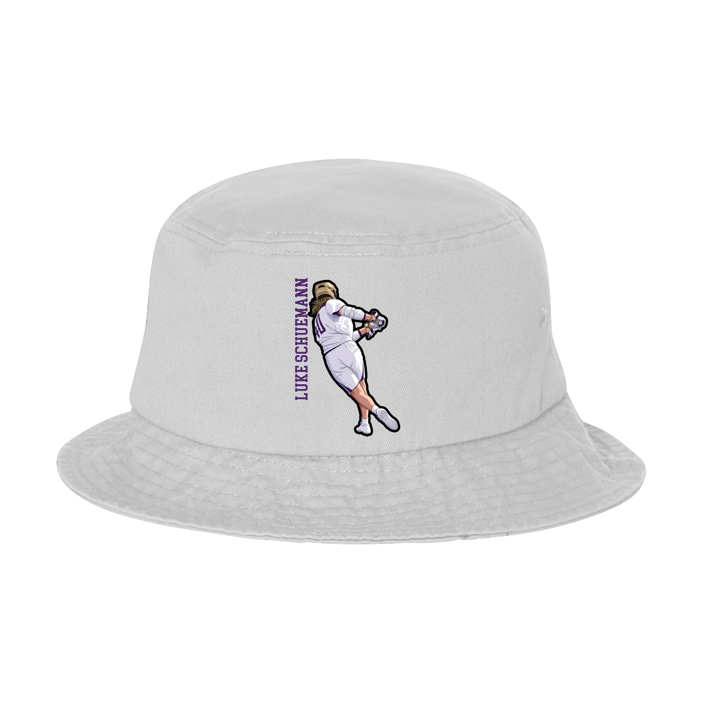 Bucket Cap — Name Vertical in White