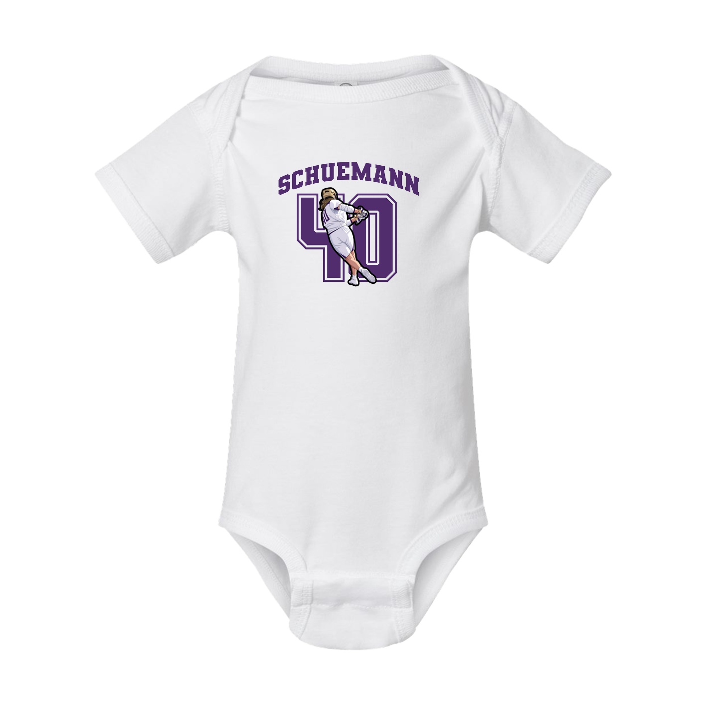 Baby Onesie — Number in White