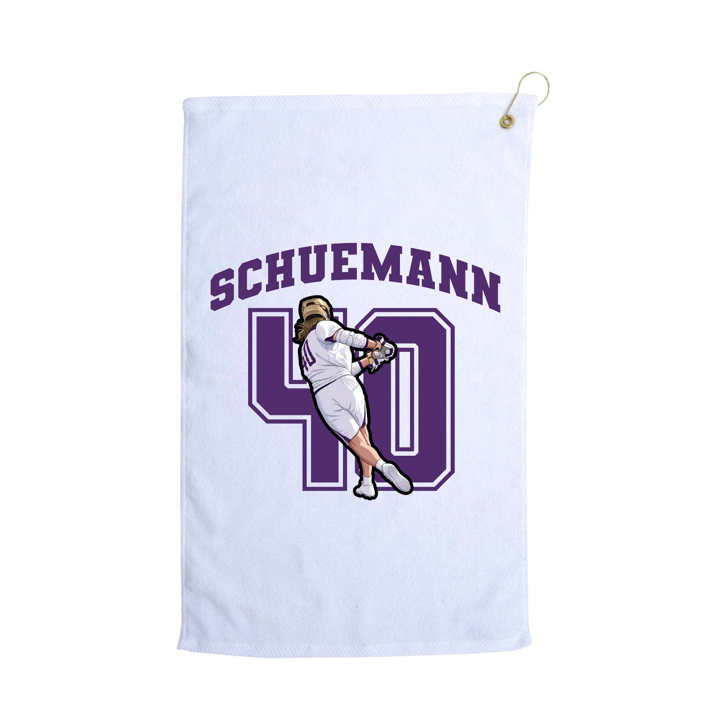 Golf Towel — Number in White
