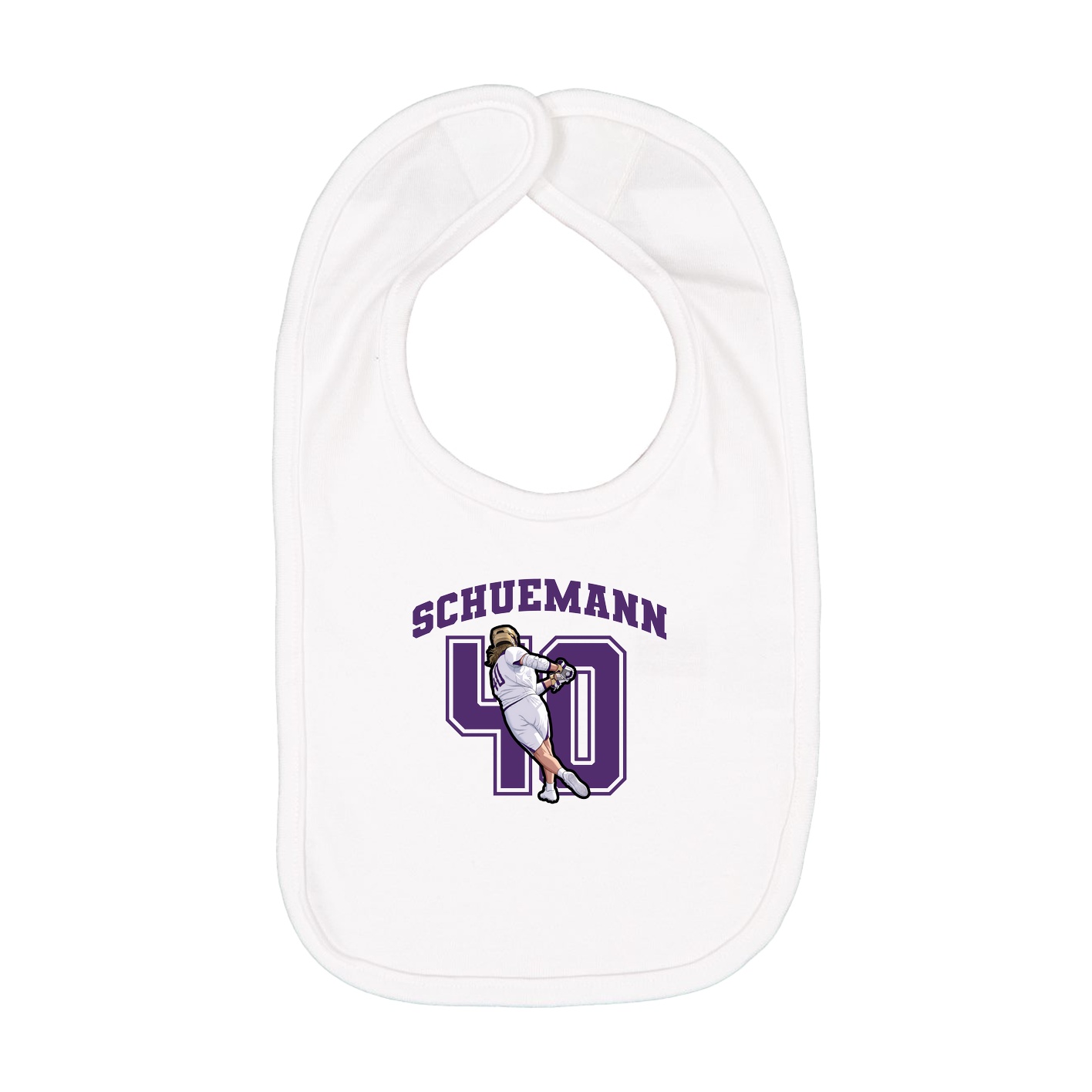 Infant Bib — Number in White