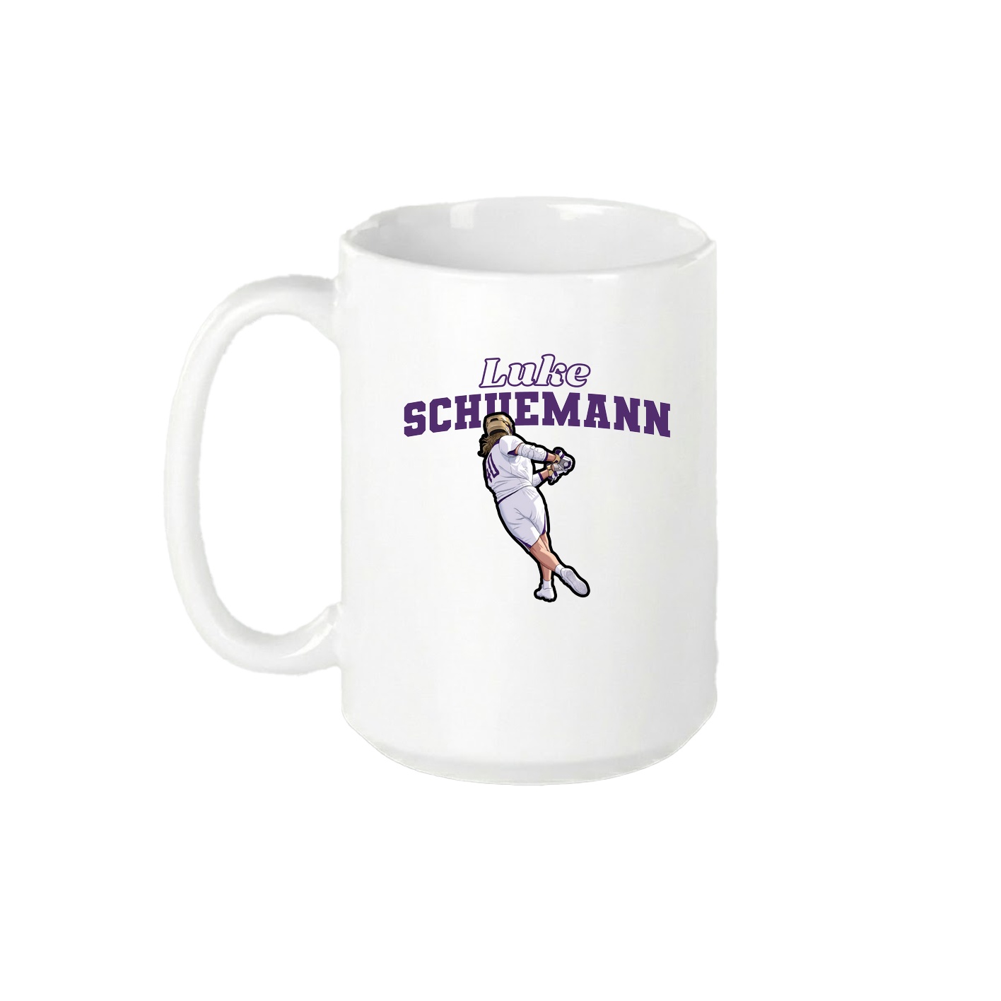 15oz Coffee Mug — Name Arch in White