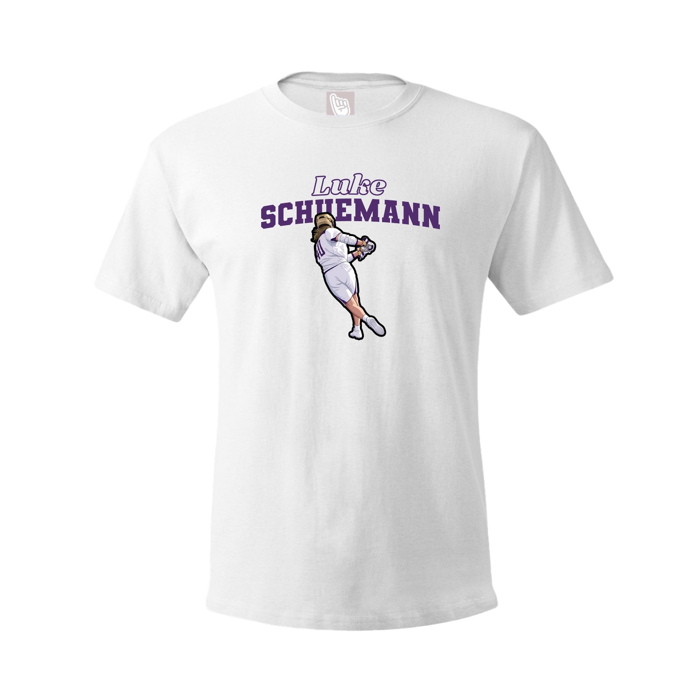 Youth Tee — Name Arch in White