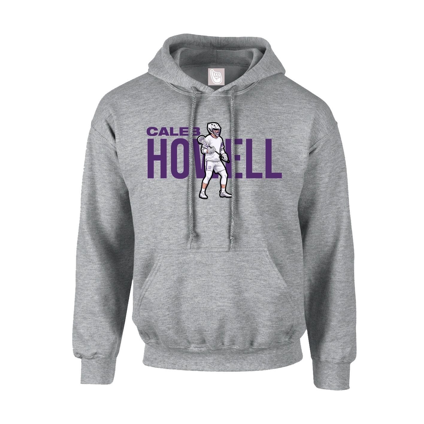 Youth Hoodie — Player Name in Grey