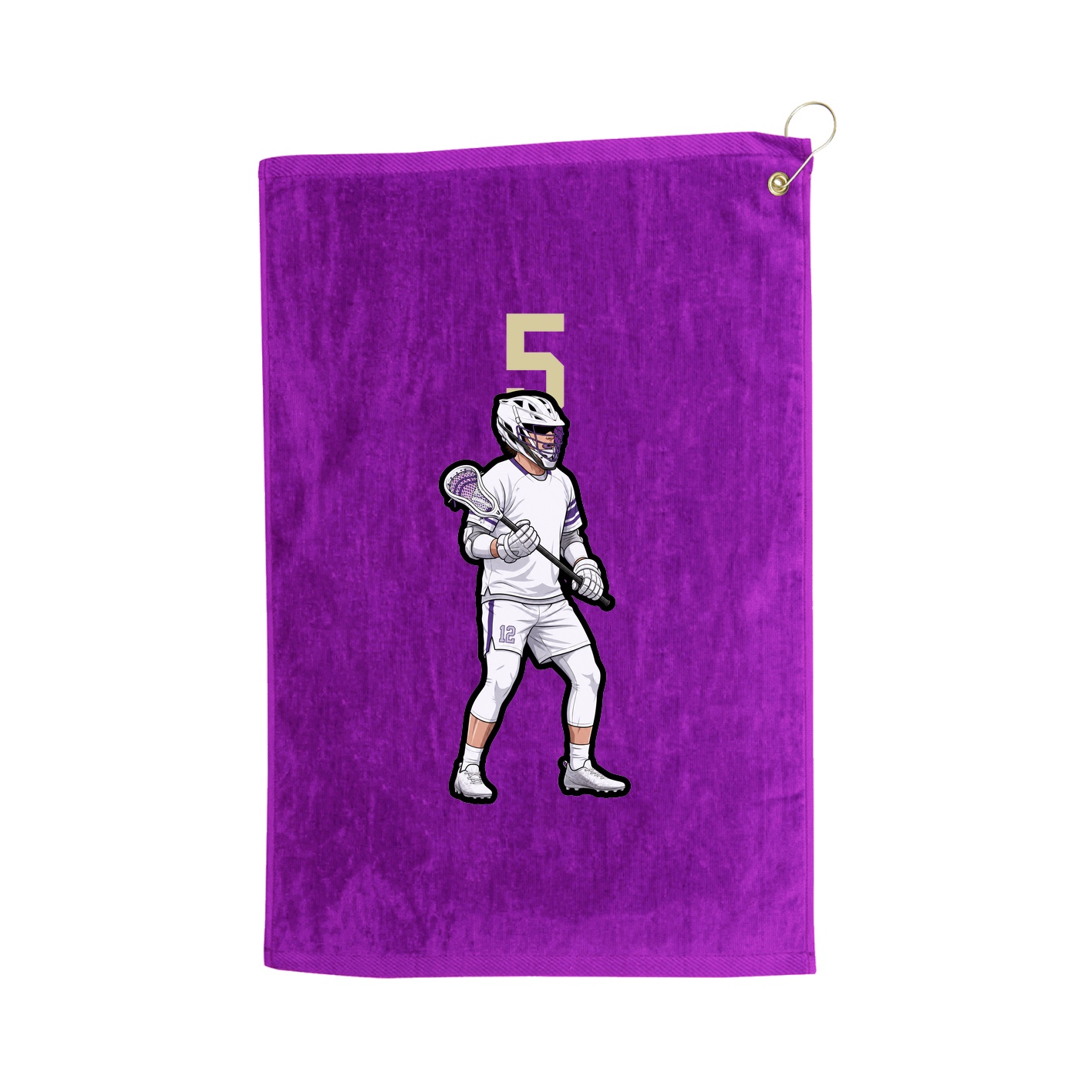 Golf Towel — Number Top in Purple