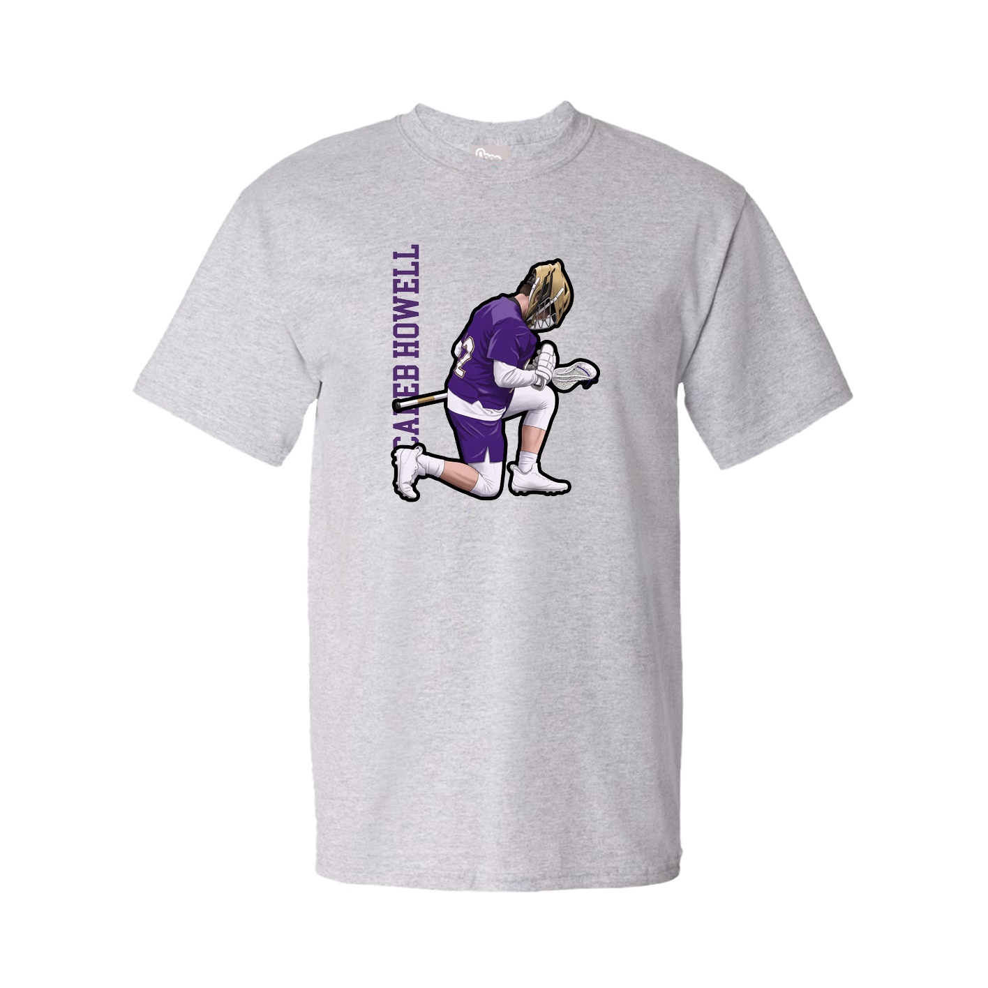 Tee — Name Vertical in Grey