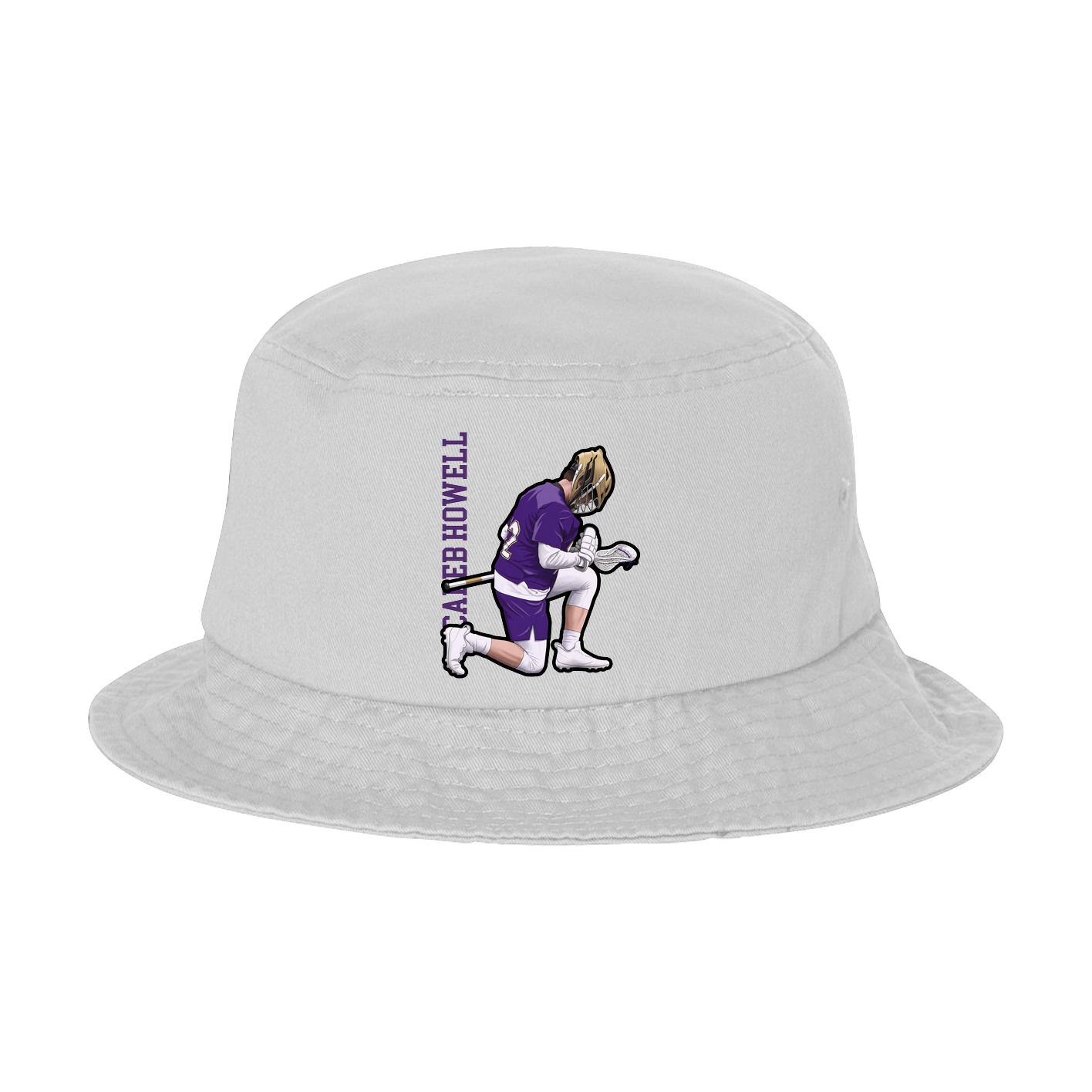 Bucket Cap — Name Vertical in White