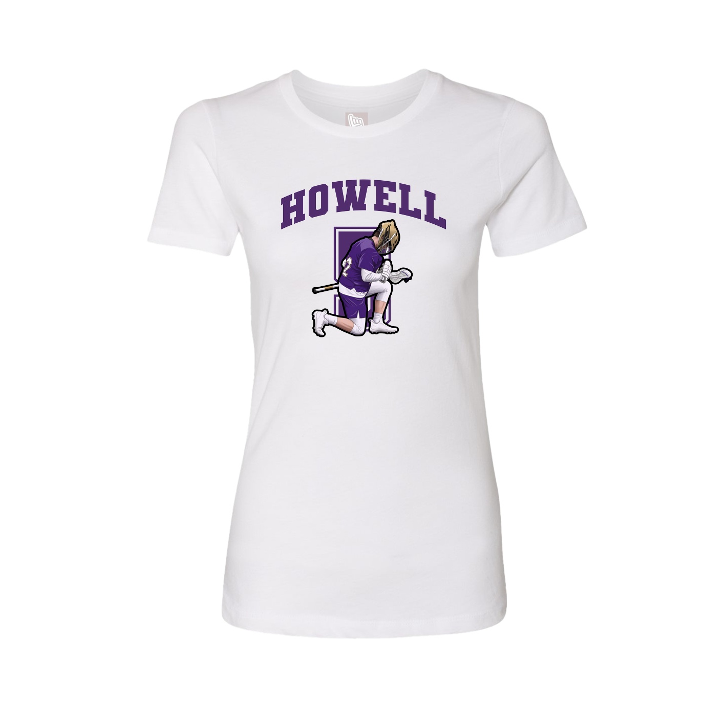 Fitted Women's Tee — Number in White