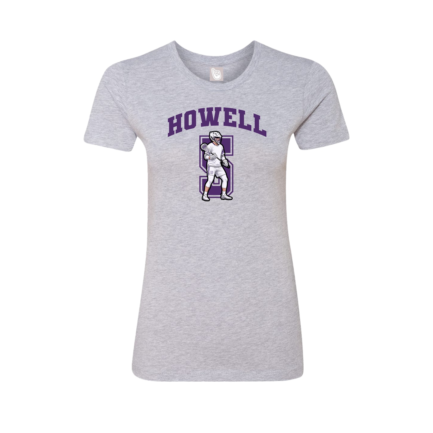 Fitted Women's Tee — Number in Grey