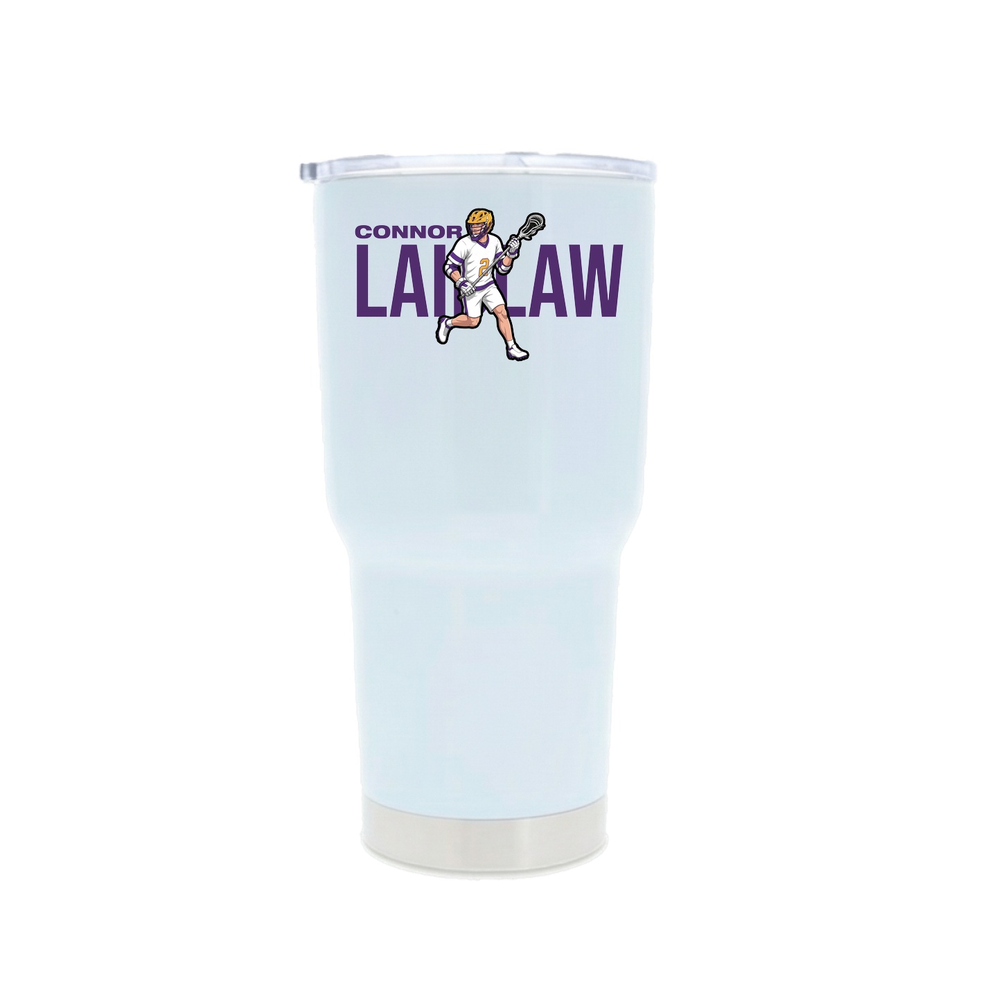 30oz Stainless Steel Tumbler — Player Name in White