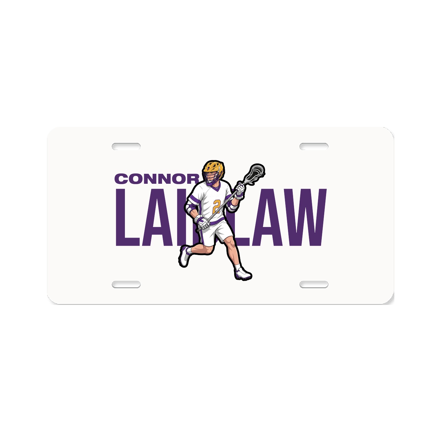 License Plate — Player Name in Classic