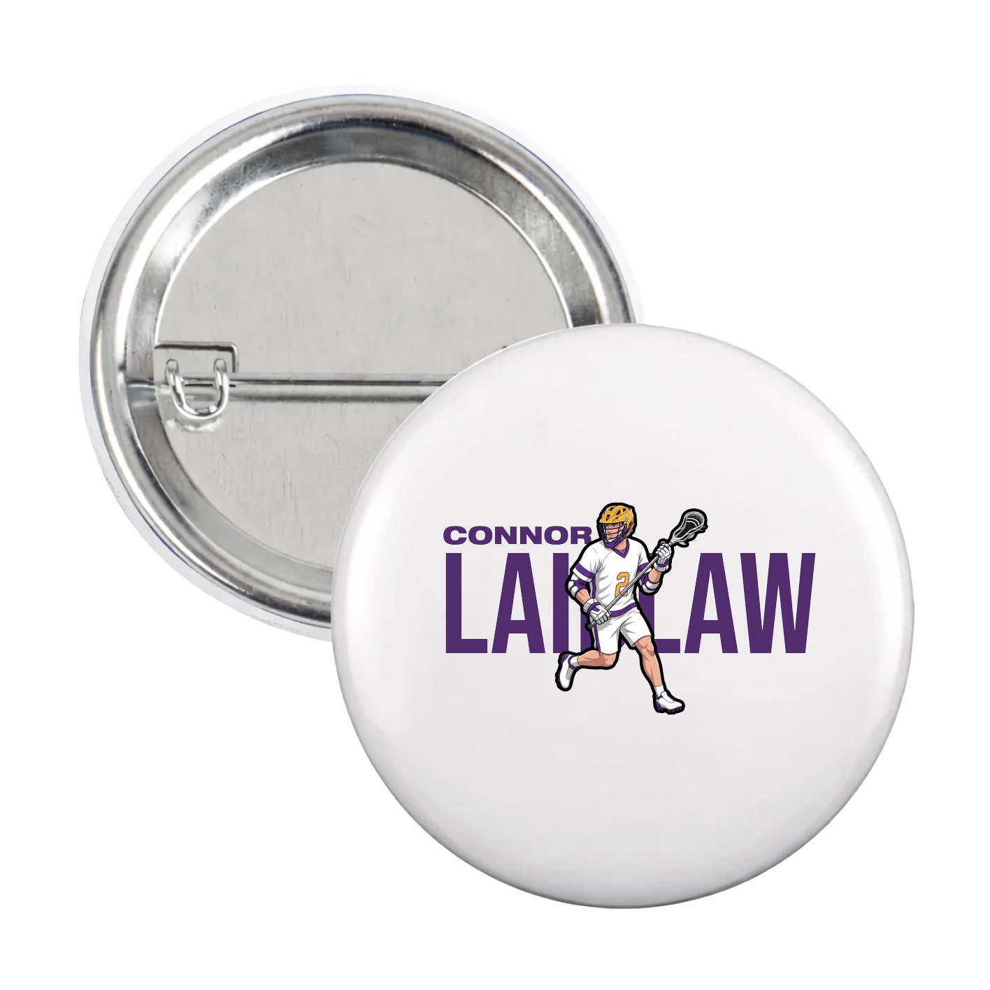 Game Day Button — Player Name in White