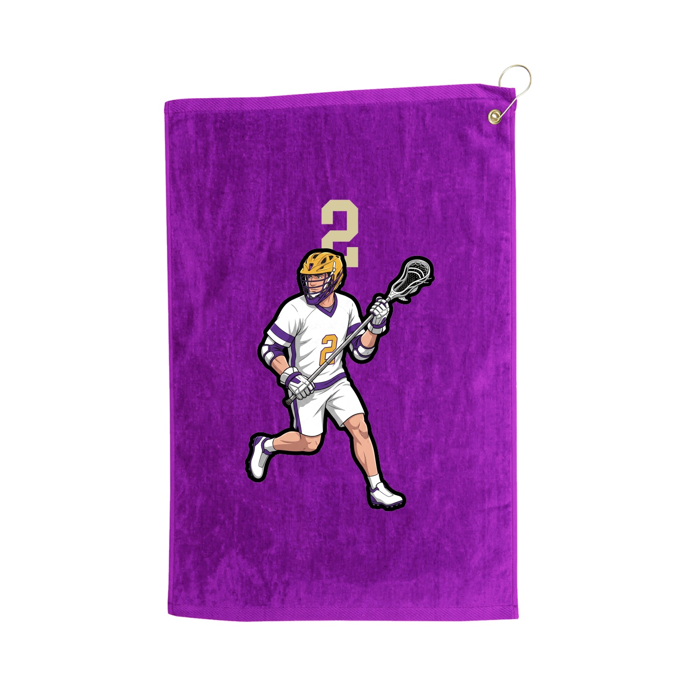 Golf Towel — Number Top in Purple