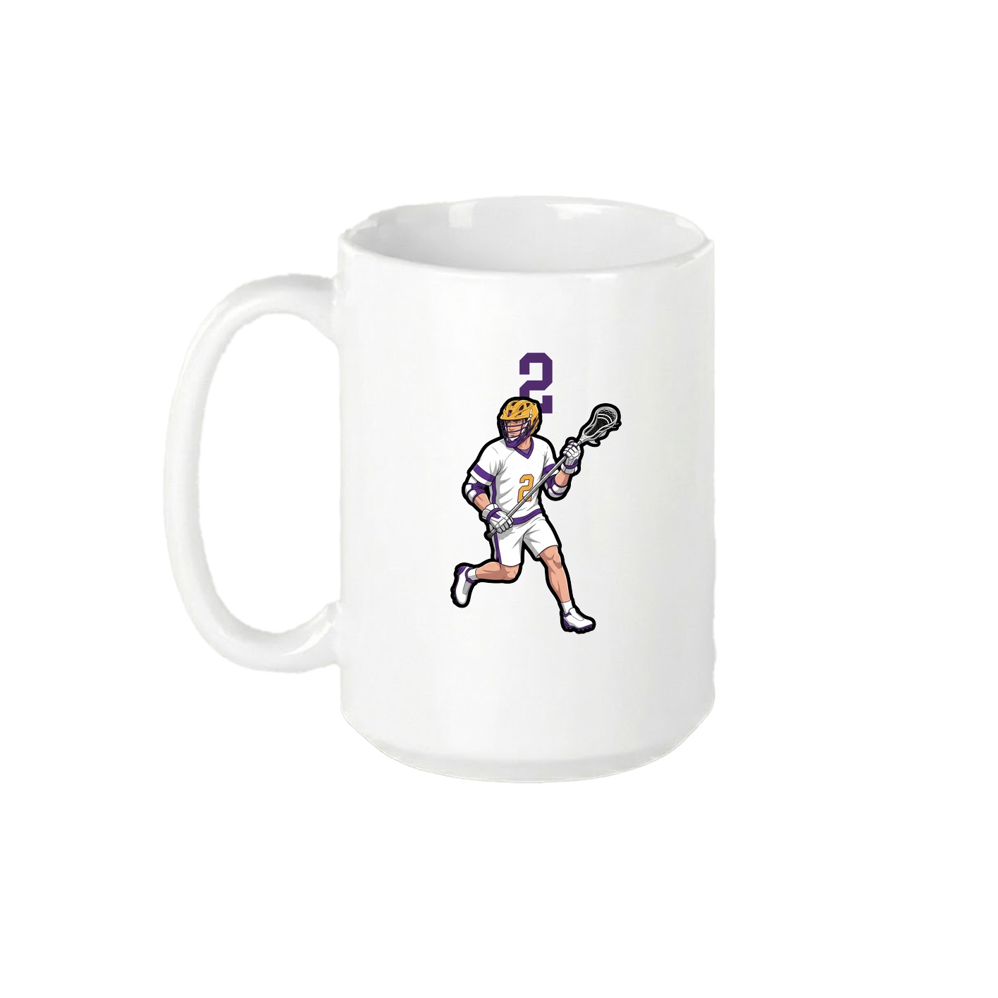 15oz Coffee Mug — Number Top in White