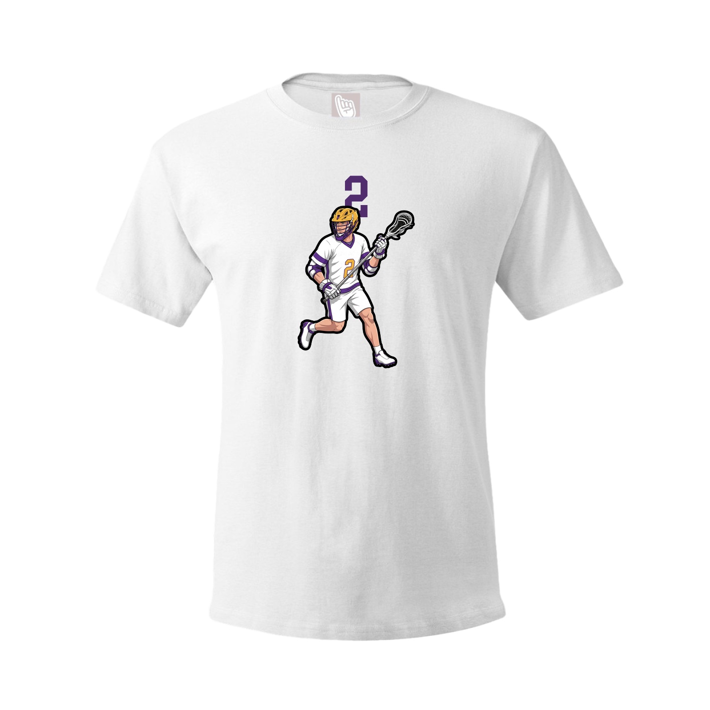 Youth Tee — Number Top in White