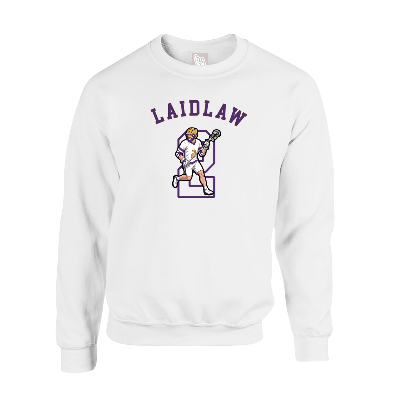 Fleece Crew — Shirsey Arch in White