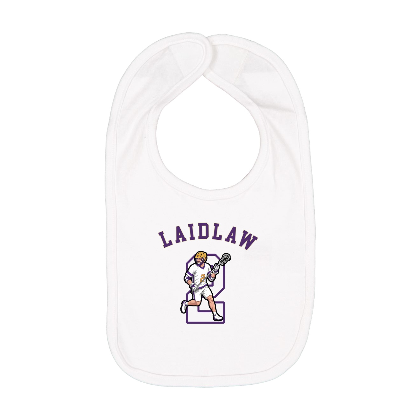 Infant Bib — Shirsey Arch in White