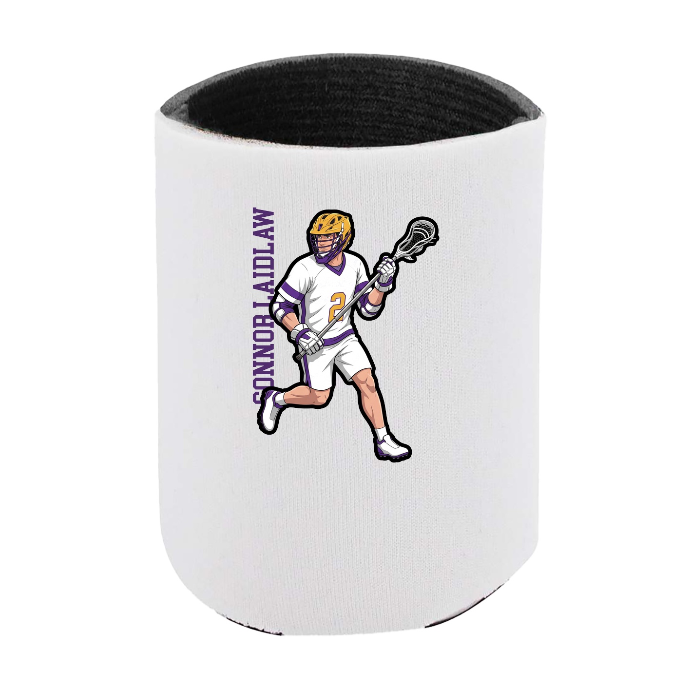 Can Holder — Name Vertical in White