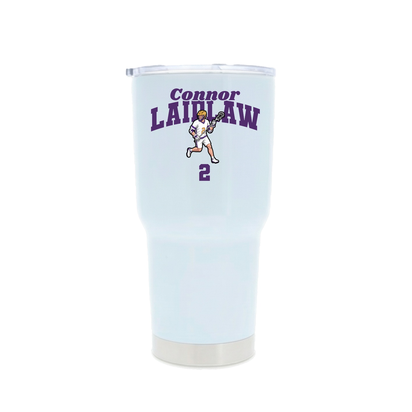 30oz Stainless Steel Tumbler — Signature Arch in White