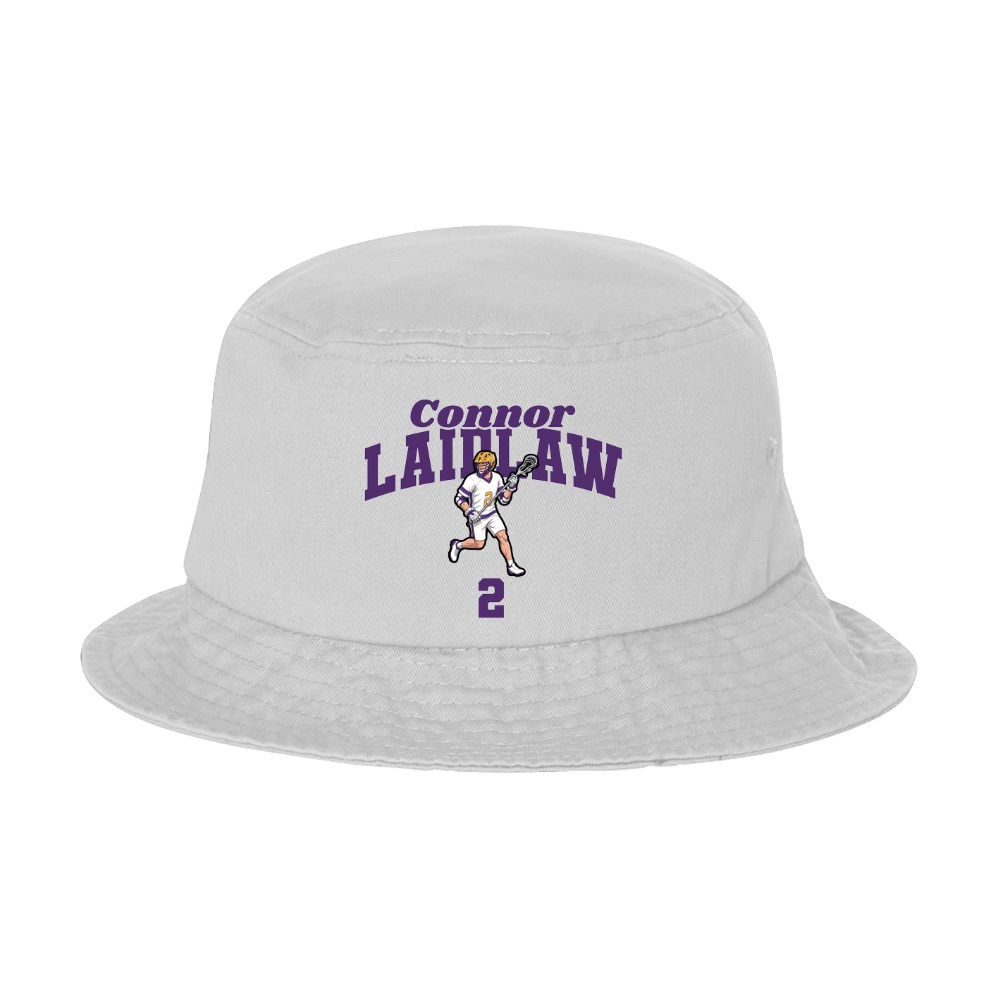 Bucket Cap — Signature Arch in White