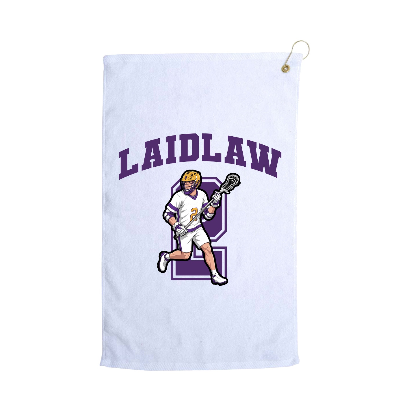 Golf Towel — Number in White