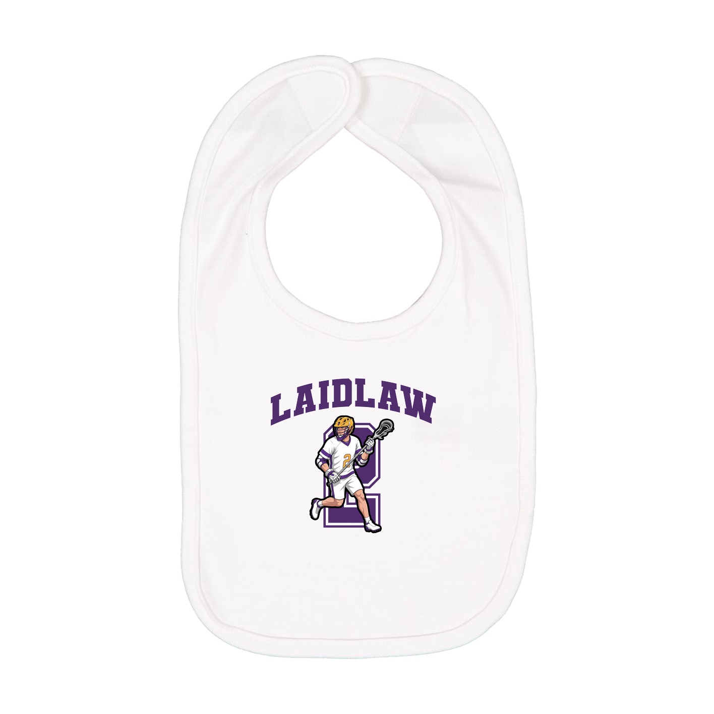 Infant Bib — Number in White